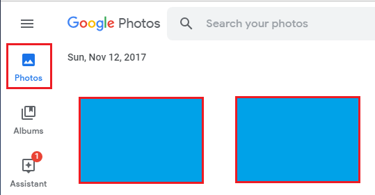 Google 相册中的照片标签