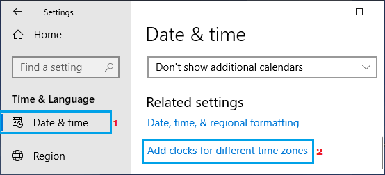 在 Windows 中添加不同时区的时钟选项