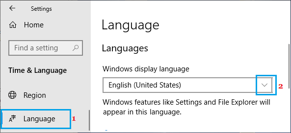 更改 Windows 显示语言