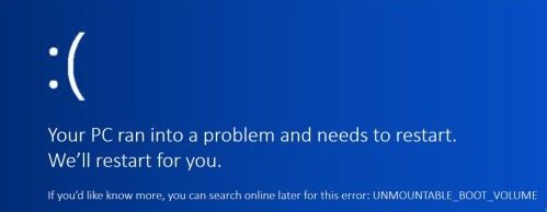 Windows 10 中无法卸载的启动卷错误