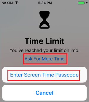 为 iPhone 上被阻止的应用程序询问更多时间
