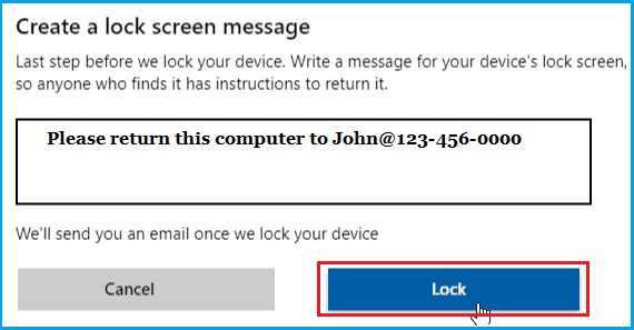 编写锁屏消息并锁定 Windows 10 PC