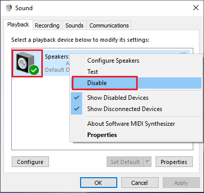 在 Windows PC 上禁用内置扬声器