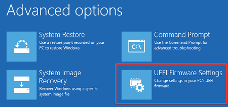 在 Windows PC 上打开 UEFI 固件设置