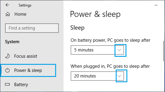 在 Windows PC 上设置睡眠时间