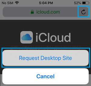 在 iPhone 上请求 iCloud 桌面站点