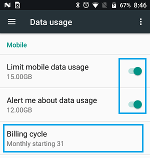 限制移动数据并在 Android 中设置移动数据使用警报选项