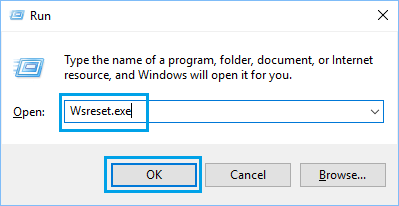使用运行命令窗口重置 Windows 应用商店缓存