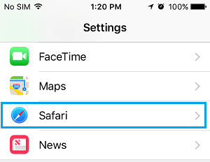 iPhone 上的 Safari 浏览器设置选项