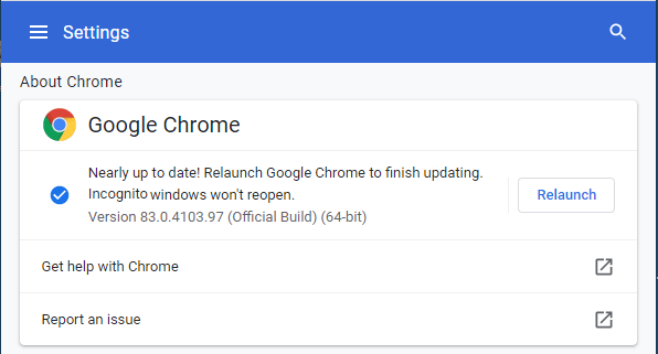安装谷歌浏览器更新