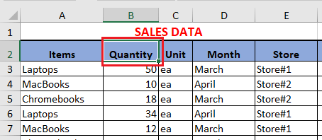 在 Excel 中选择单元格