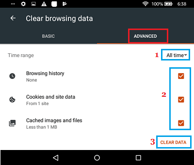 清除 Kindle Fire 上的浏览​​历史记录、Cookie 和缓存