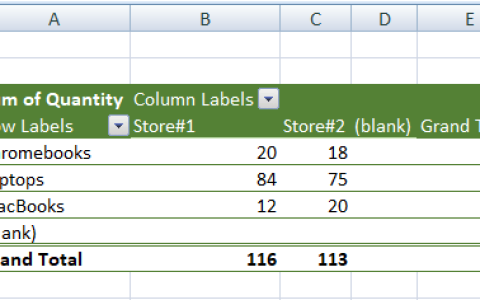 Excel如何隐藏数据透视表中的空白（图文教程）
