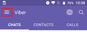 Android 手机上 Viber 中的三行图标