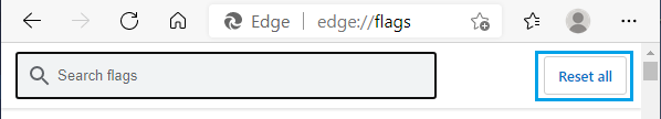 重置 Microsoft Edge 标志