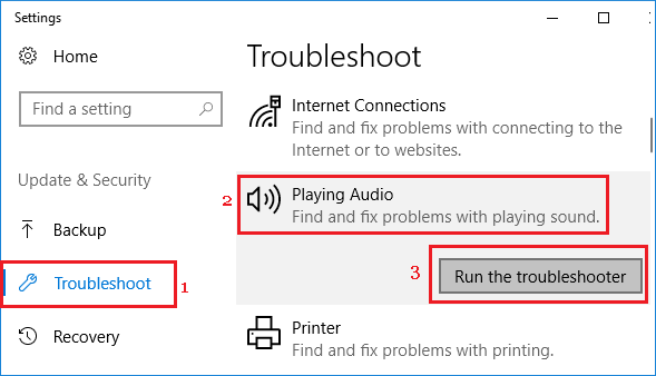 解决 Windows 10 中的音频播放问题