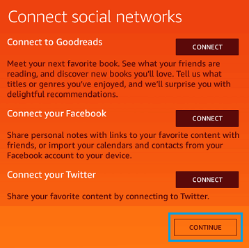 在 Kindle Fire 上连接社交网络屏幕