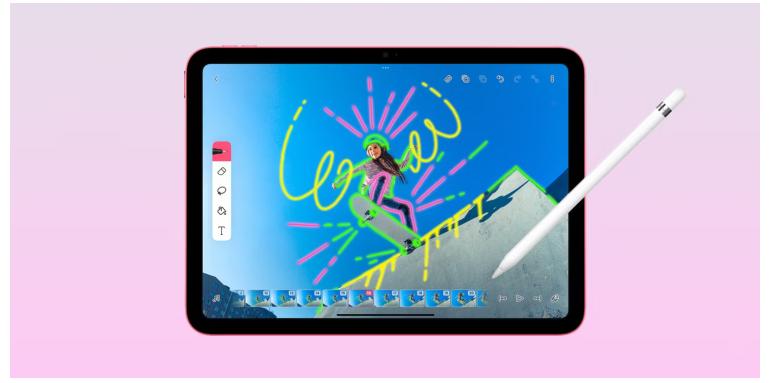 iPad10用户需要插入适配器才能连接Apple Pencil