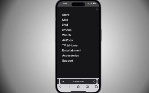 Apple（苹果）通过固定菜单改进移动网站