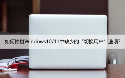 如何修复Windows10/11中缺少的“切换用户”选项？