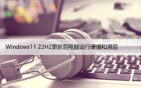 Windows11 22H2更新后电脑运行缓慢和滞后，修复方法