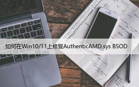 如何在Win10/11上修复AuthenticAMD.sys BSOD