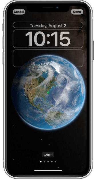 如何在iPhone (iOS16) 上设置天文锁屏壁纸