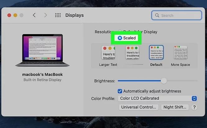 苹果Mac电脑上更改屏幕分辨率的4种方法