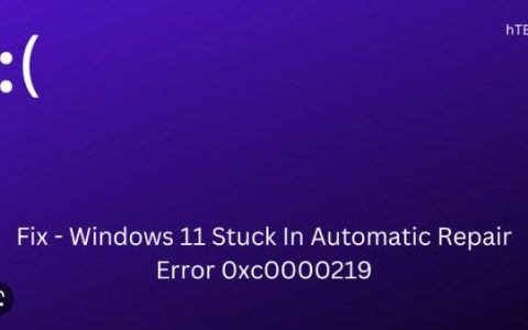 修复Win11卡在自动修复“蓝屏错误0xc0000219”