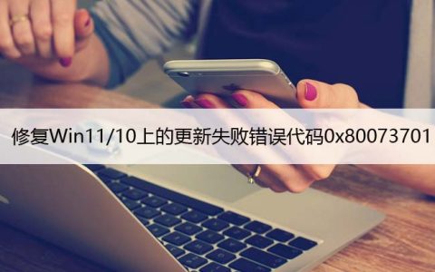 修复Win11/10上的更新失败错误代码0x80073701