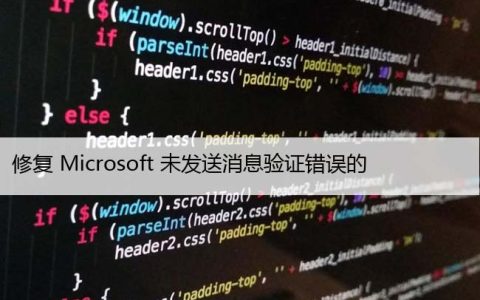 修复Microsoft未发送消息验证错误的12种方法