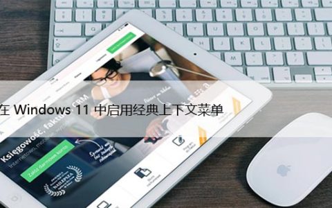 如何找回Windows11中的经典上下文菜单