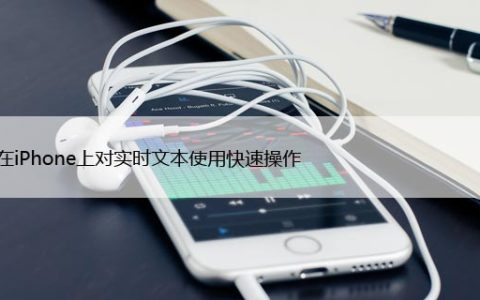 如何在iPhone上对实时文本使用快速操作