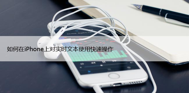 如何在iPhone上对实时文本使用快速操作