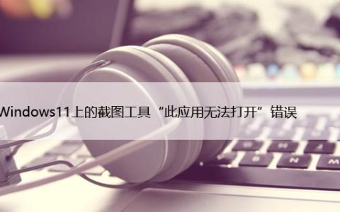 修复Windows11上的截图工具“此应用无法打开”错误