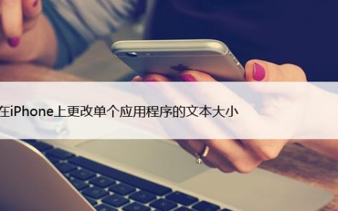 如何在iPhone上更改单个应用程序的文本大小