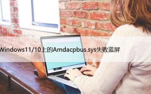 修复Windows11/10上的Amdacpbus.sys失败蓝屏