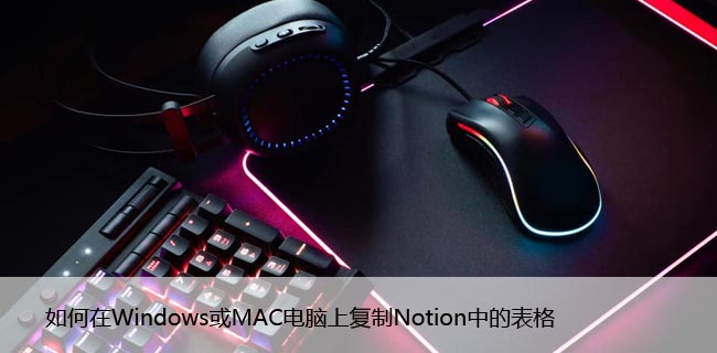 如何在Windows或MAC电脑上复制Notion中的表格