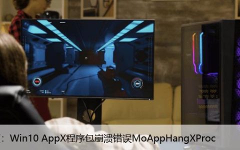 修复：Win10 AppX程序包崩溃错误MoAppHangXProc