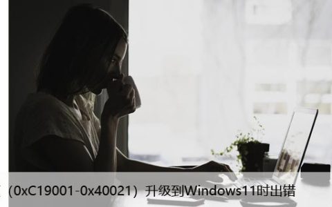 修复（0xC19001-0x40021）升级到Windows11时出错