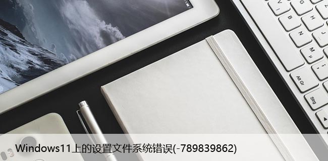 修复：Windows11上的设置文件系统错误(-789839862)