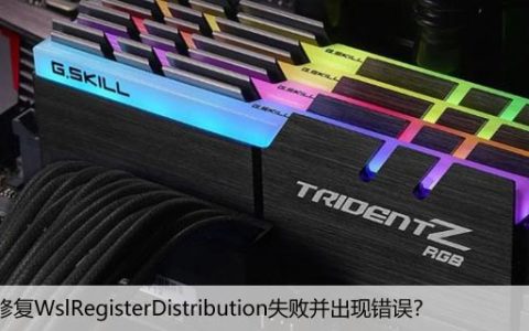 如何修复WslRegisterDistribution失败并出现错误？