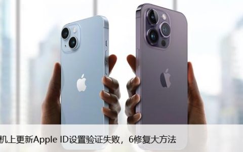 苹果手机上更新Apple ID设置验证失败，6修复大方法