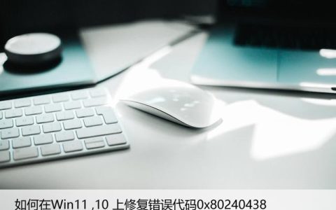 如何在Win11 ,10 上修复错误代码0x80240438