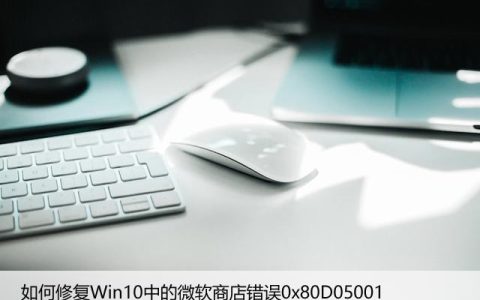 如何修复Win10中的微软商店错误0x80D05001