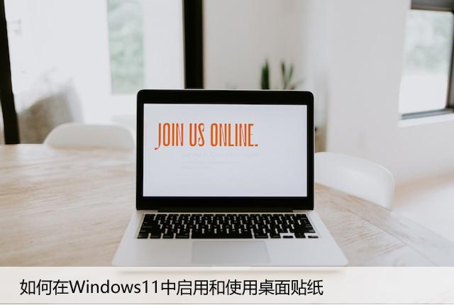 如何在Windows11中启用和使用桌面贴纸