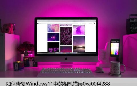 如何修复Windows11中的相机错误0xa00f4288