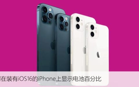 如何在装有iOS16的iPhone上显示电池百分比