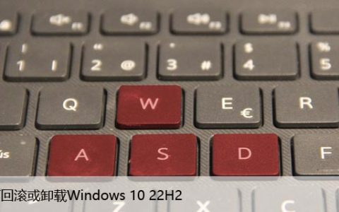 如何回滚或卸载Windows 10 22H2