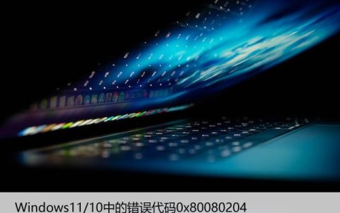 如何修复Windows11/10中的错误代码0x80080204